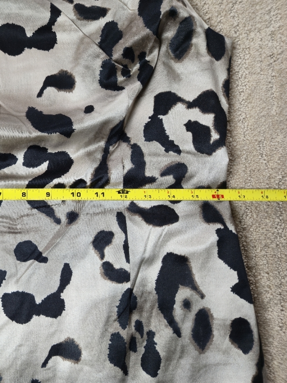 Anne Taylor 6 silk Blend animal print Sleeveless Sheath Dress Trending Neutral - Picture 6 of 15